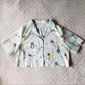 ❗️3/$15❗️Polo Pineapple Crop Top